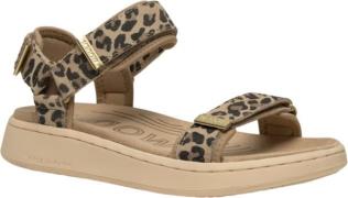 Woden Line Suede Kvinde Leopard Flade Sandaler Str 40 - hos Magasin