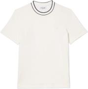 Lacoste Teeshirt Mand Flour Kortærmede T-shirts Str L - hos Magasin