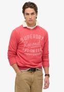 Superdry Lofi Outdoors Relaxed Crew Mand Baked Apple Red Sweatshirts S...