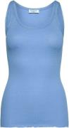 Rosemunde Rwbelle Uneck Strap Elastic Top Kvinde Blue Heaven Toppe Str...