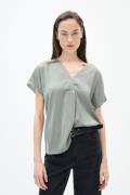 InWear Rindaiw Top Kvinde Agave Green Toppe Loose Fit Str 40 - hos Mag...