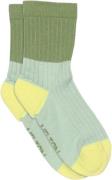 Melton Block Colour Socks Str 31/34 - Mint Strømper Bomuld hos Magasin