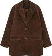 Vero Moda Vmpernille LS Suede Jacket Kvinde Chocolate Fondant Overgang...