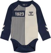 Hummel Hmlstripy Body L/S Str 1-2 mdr / 56 cm - Blå Langærmede Bodies ...