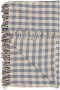 Ib Laursen Plaid Natur/lyseblå Tern Lyseblå Str L:160 B:130 cm - Plaid...