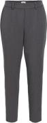 Object Objlisa Slim Pant Noos Kvinde Medium Grey Melange Bukser Med Sm...