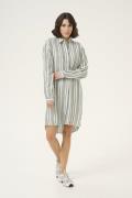 Kaffe Kamilia Shirt Dress Kvinde Moonstruck / Black Stripe Skjorter St...