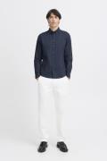 Casual Friday Cfanton 0053 BD LS Linen mix Shirt Mand Dark Navy Langær...