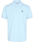 Lacoste Short Sleeved Ribbed Collar Shirt Mand Lyseblå Kortærmede Polo...