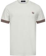 Fred Perry M7707 Mand Light Ecru Kortærmede T-shirts Str L - Bomuld ho...